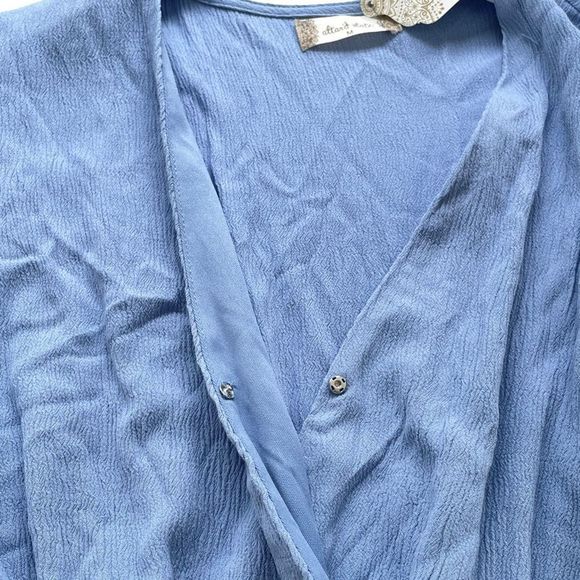 Altar’d State Avalina Ruffled Dress In Blue Sold Out In This Color Size Medium - Picture 7 of 11